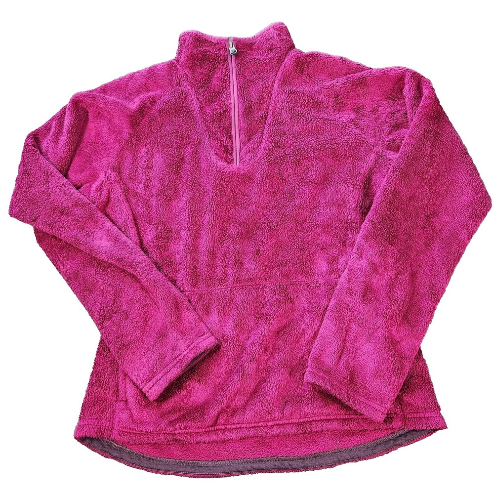 The North Face Osito Quarter Zip Fleece Pullover Magenta Pink Womens Large